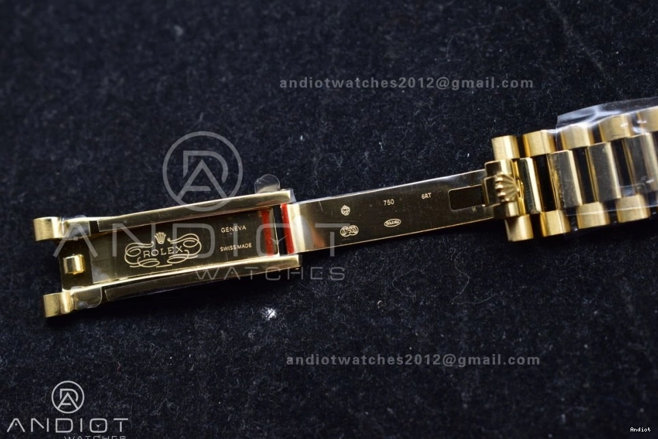 Best Gold President 694 DayDate Diamond Steel YG Stick vr3255 (Gain Dial Edition 36 Durable Weight) with QF V5 Bracelet 904L on 0713
